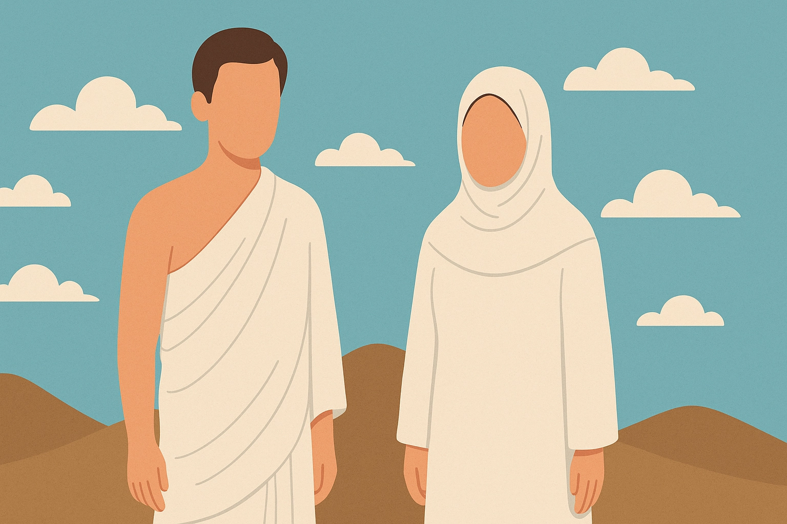 Pakaian_ihram Ilustrasi Ihram dalam Sejarah Haji